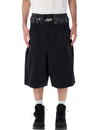 Moncler Zwarte Nylonmix Bermuda Shorts