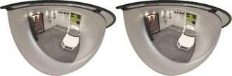 vidaXL Espejos De Tr&aacute;fico 2 Unidades Mitad Combada Acr&iacute;lico &Oslash;40 Cm Vidaxl
