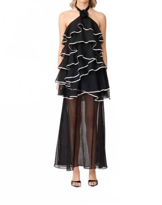 Elliatt Melissa Halter Maxi Dress - Plus In Black
