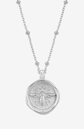 Dower & Hall Queen Bee Talisman Necklace in Sterling Silver at Nordstrom, Size 18