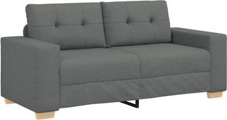 vidaXL Sofá Loveseat gris oscuro 140 cm de tela Vidaxl