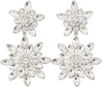 Self Portrait Womens Tiered Earrings Self Portrait Metal Silver Jewelry-Watches