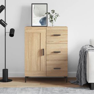 vidaXL Aparador De Madera De Ingenier&iacute;a Roble Sonoma 69,5x34x90 Cm Vidaxl