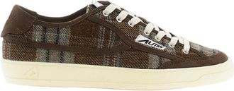 Autry Tartan Plaid Suede Leather Windscape Low Sneakers