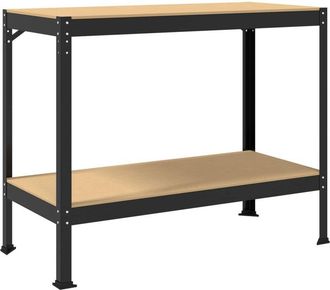vidaXL Bancos De Trabajo Negro 115 X 55 X 91 Cm Madera De Ingenier&iacute;a Vidaxl