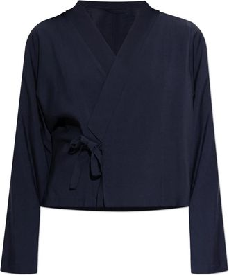 Kenzo Logo Kimono - Dames - Kimonos - Blauw - M - Wol - Overhemden