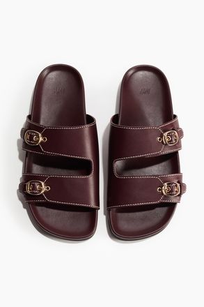 H&M Sandalen - Weinrot