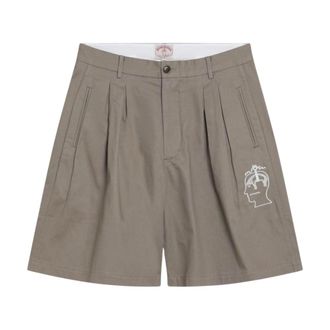 Brain Dead Heren, Korte broeken, Beige, Maat: W32 Katoen