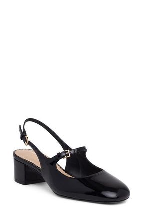 Cinq &agrave; Sept Diana Slingback Block Heel Pump in Black at Nordstrom, Size 7.5Us