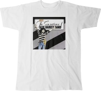Generic Alex Harvey, The Sensational T-Shirt S-XL (as8, Alpha, x_l, Regular, Regular, Extra Large) White
