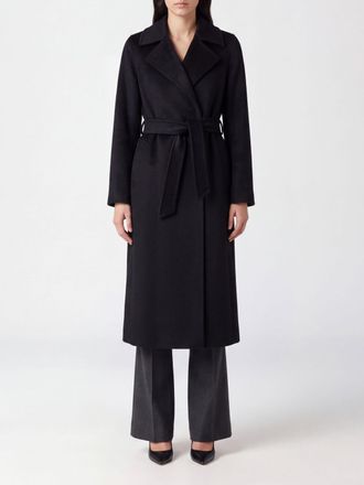 Max Mara Knee-Length Wool Robe Coat with Belt