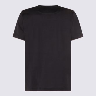 Eleventy Mens T-Shirts And Polos Blu-Grigio _100 % Co