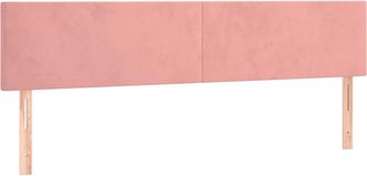 vidaXL Cabecero Con Led De Terciopelo Rosa 160x5x78/88 Cm Vidaxl