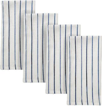 Lenox Set Of 4 Blue Bay Stripe Napkins