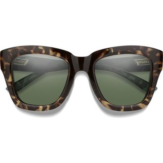 Smith Sway 52mm ChromaPop Polarized Square Sunglasses in Alpine Tortoise /Gray Green at Nordstrom