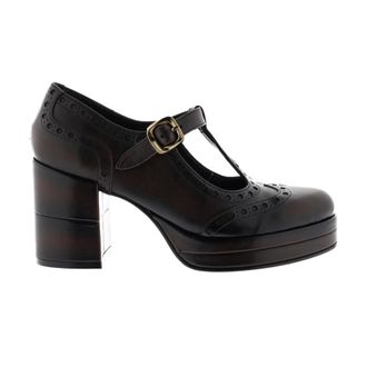 Pons Quintana Mary-Jane Pump - Dames - Schoenen - Bruin - Maat: 37 EU Leer