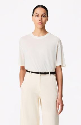 Another Tomorrow Boy Tee in Vanilla at Nordstrom, Size Small It