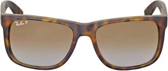 Ray-Ban Justin Classic Polarized Brown Gradient Square Mens Sunglasses RB4165 865/T5 54