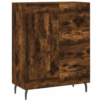 vidaXL Vidaxl - Aparador De Madera De Ingenier&iacute;a Roble Ahumado 69,5x34x90 Cm