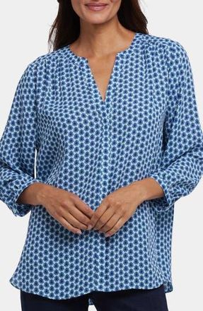 NYDJ Pintuck Top in Quinto Geo at Nordstrom Rack, Size X-Small