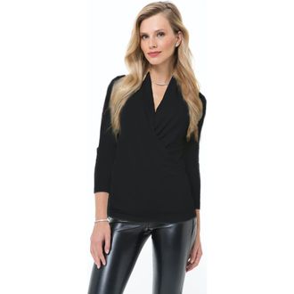 Accouch&eacute;e Pure Maternity/Nursing Top in Black at Nordstrom, Size X-Large Eu