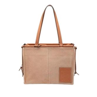 Loewe Pre-owned Canvas Tote Bag - Dames - Vintage Shopper - Beige - ONE Size - Leer - Vintage