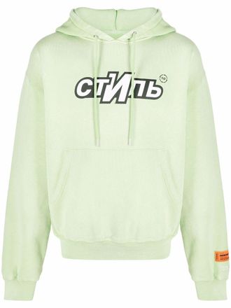 Heron Preston Hoodie met print - Groen