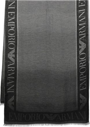 Emporio Armani Sciarpa con decorazione - Nero