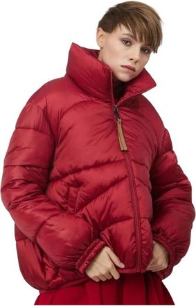 Silvian Heach Down Jacket - Dames - Gewatteerde jassen - Rood - S - Polyester - Jassen