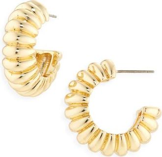 BaubleBar Brenda Hoop Earrings in Gold at Nordstrom