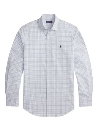 Polo Ralph Lauren plaid embroidered poplin shirt - White