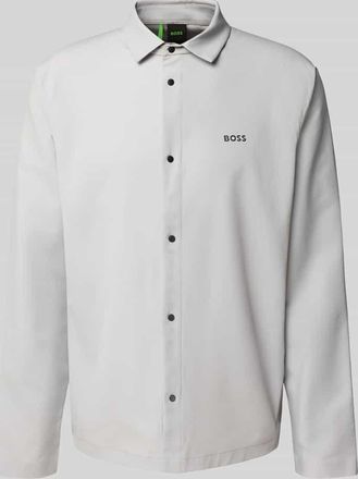 HUGO BOSS Relaxed Fit Freizeithemd mit Odor Control in Hellgrau, Größe XXXL