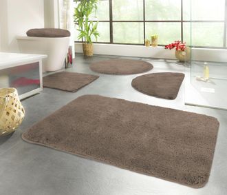 Kinzler Badematte »Chaozhou« Höhe 20 mm rutschhemmend beschichtet fussbodenheizungsgeeignet Badteppich, Uni Farben, weich, als rechteckig, rund & Set erhältli