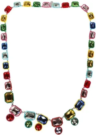 Max Mara Accessoires, Dames, Veelkleurig, ONE Size, Steen Decor Ketting