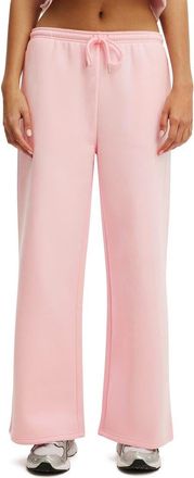 Cotton On Womens Active Plush Tie Waist Wide Leg Sweatpant in Cherry Dream at Nordstrom, Size Xx-Small