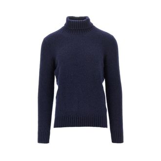 PIACENZA 1733 Maglione a collo alto in misto cashmere - - Knitwear - Uomo - Blu - L