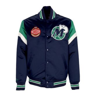 Mitchell & Ness Dallas Mavericks Bomberjack NBA Teamkleuren - Heren - Bomber jackets - Blauw - XL - Polyester - Jassen