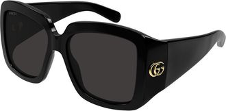 Gucci GG1402S 001 Womens Sunglasses Black Size 55 - Free RX Lenses - Free RX Lenses
