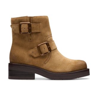 Clarks Rebelle Buckle in Brown Leather