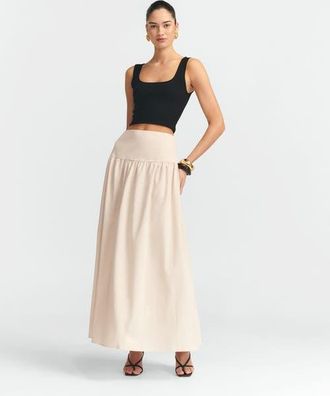 ST MRLO Gracie Skirt in Natural at Nordstrom, Size 10