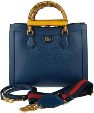 Gucci Pre-owned Handbags, female, Blue, Size: ONE SIZE Pre-owned Leather gucci-bags