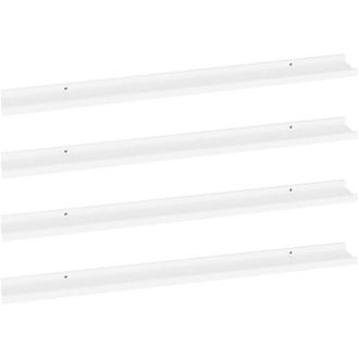 vidaXL Vidaxl - Estantes De Pared 4 Unidades Blanco 100x9x3 Cm
