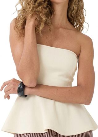 Autumn Cashmere Flared Strapless Tube Top In Sand
