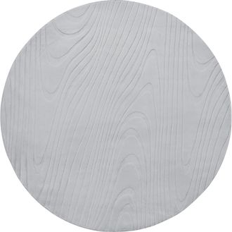 Beliani Alfombra De Pelo De Conejo Sint&eacute;tico Peluda Motivo Vetas 160 X Cm Redonda Gris Claro Ontake