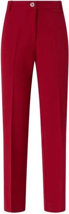 Pinko Tailored Broeken - Dames - Slim Fit Broeken - Rood - XL - Nylon - Broeken