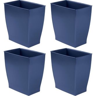 MONO Rectangular Trash Can, 2.5 Gallon / 9.5 Liter, 4-Pack, Navy, Made in USA at Nordstrom
