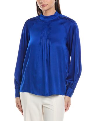 Elie Tahari The Bruna Silk-Blend Blouse