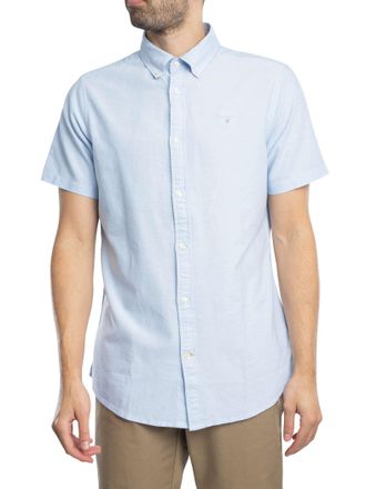 Barbour Oxtown Overhemd Met Korte Mouwen En Op Maat Gemaakt, Blauw