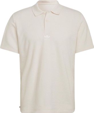 adidas Mens adidas originals Printing Brand Logo Solid Color Short Sleeve White Polo Shirt IB7723