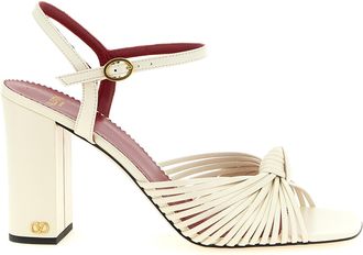 Valentino Garavani White Goatskin Stiletto Heel Womens Sandals